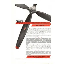 1945 Print Ad United Aircraft Corp 500,000 Hamilton Standard Propellers  WWII