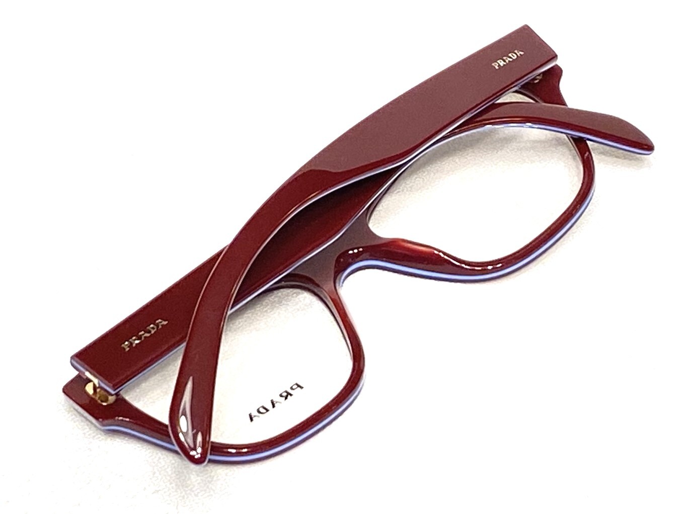 NEW Prada VPR27S UF9-1O1 Women's Eyeglasses Frames Red Designer Cat's Eye 51/17