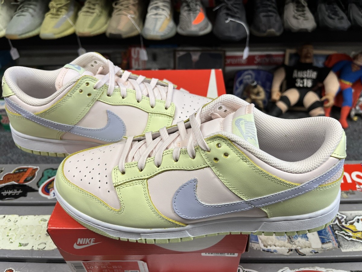 lime ice dunks on feet