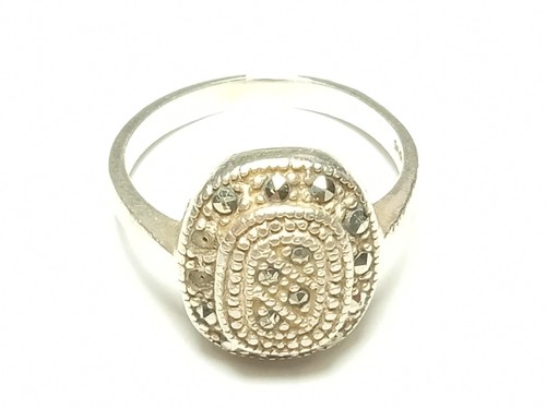 Anello in argento sterling - pietre mancanti - misura 7 - .925