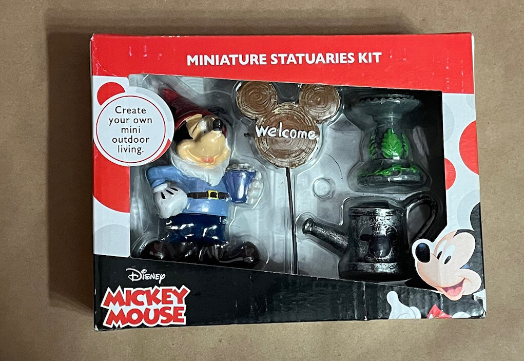 Disney Mickey Mouse Miniature Statuaries Kit For Indoor or Outdoor