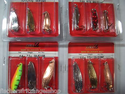 Cormoran Cora Z Mini Blinker alle 4 3er-Set Gesamt 12 Kunstköder Spinner Angeln 