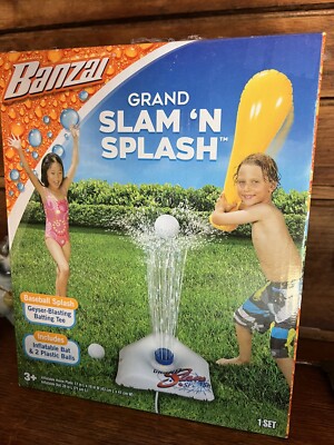 Banzai Grand Slam n Splash Water Baseball Game Practice Set- NIB