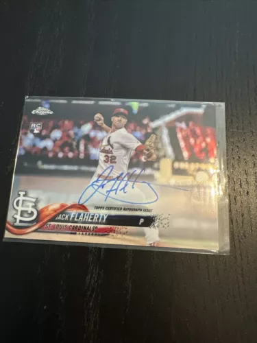 JACK FLAHERTY 2018 Topps Chrome AUTO RA-JF Cardinals, Tigers RC
