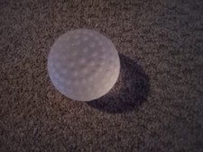 Frosted Glass Golf Ball Paperweight 2 1/2"