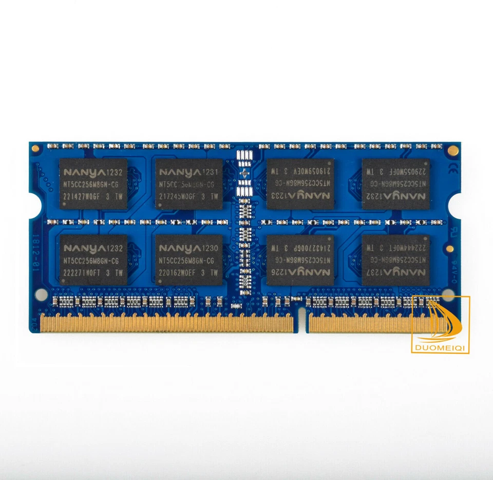 4pcs Nanya 8GB 2RX8 PC3-10600S DDR3 1333Mhz 204Pin SODIMM Laptop Memory RAM - Image 2 of 4