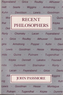 Recent Philosophers By Passmore, John
