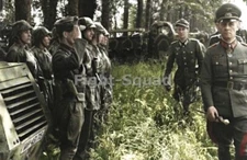 WW2 Picture Photo Normandy 1944 Marshal Erwin Rommel inspects Panzer Div 4291