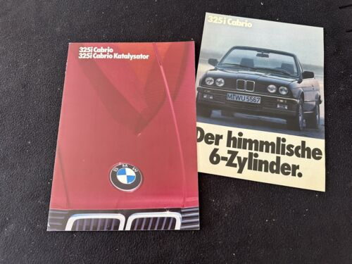 1987 BMW 325i Convertible GERMAN Brochure E30 3 Series 325 Cabrio Sales Catalog