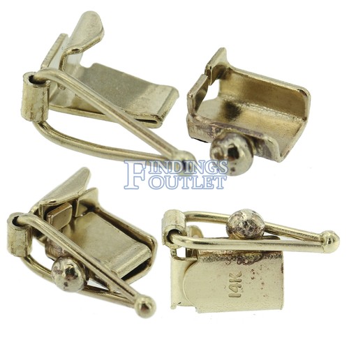 14K White Gold Box Lock Clasp Male & Female Figure 8 Complete Set ALL SIZES USA - Picture 8 of 42