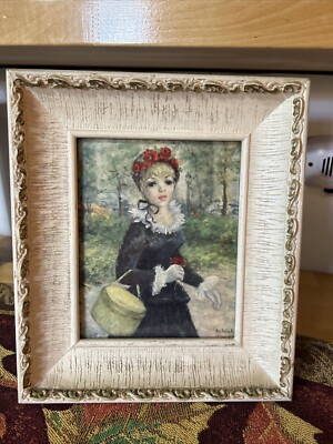 Vintage Cherry Jeffe Huldah Framed Elegant Young Girl in Central
