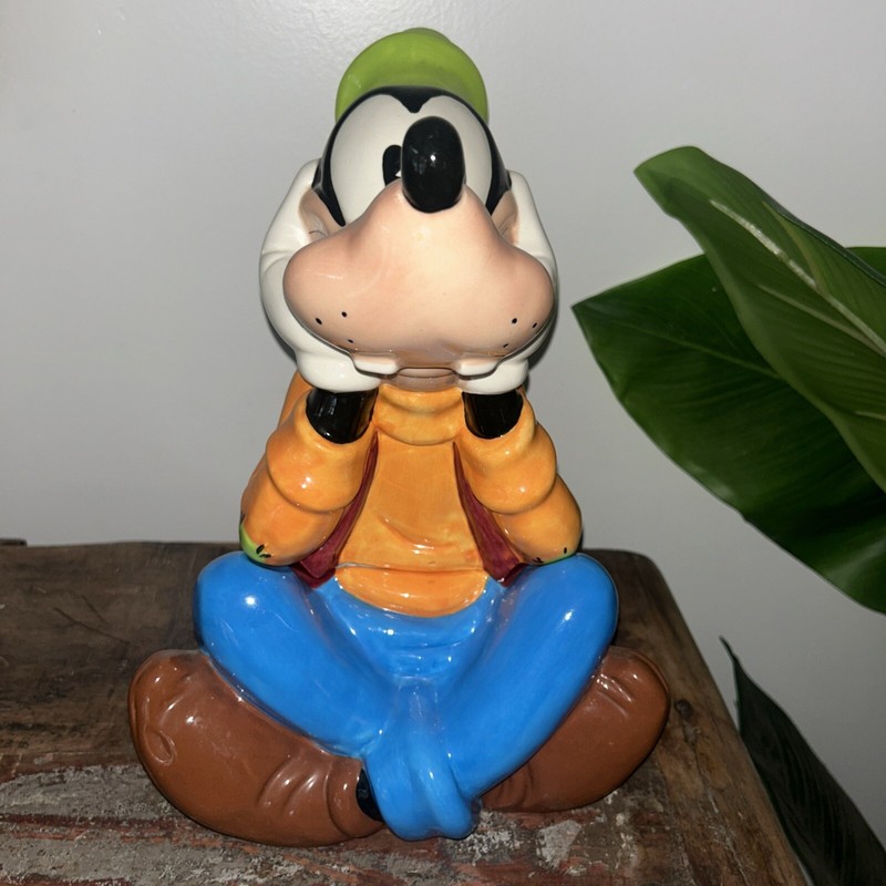 Vintage Goofy Ceramic Cookie Jar Treasure Craft Disney 13" Tall Mexico 
