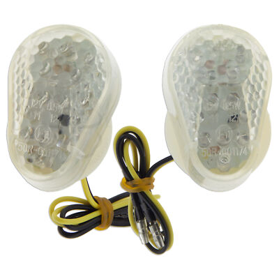 LED Turn Signal Flush Mount For Kawasaki Ninja ZX 6R 9R 10R Light Blinker Clear