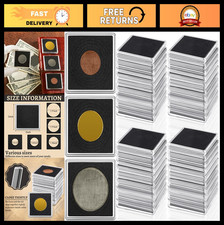 45 Pcs Adjustable Acrylic Coin Holders with Sponges - 20/25/30/35/40mm Snap Case