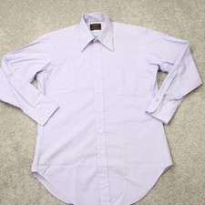 VTG Sears Dress Shirt Mens 15 1/2, 33 Purple Perma-Prest The Comfort Shirt L/S