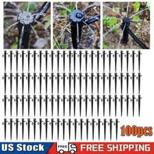 100pcs 360  Adjustable Water Flow Irrigation Drippers Stake Emitter Drip System