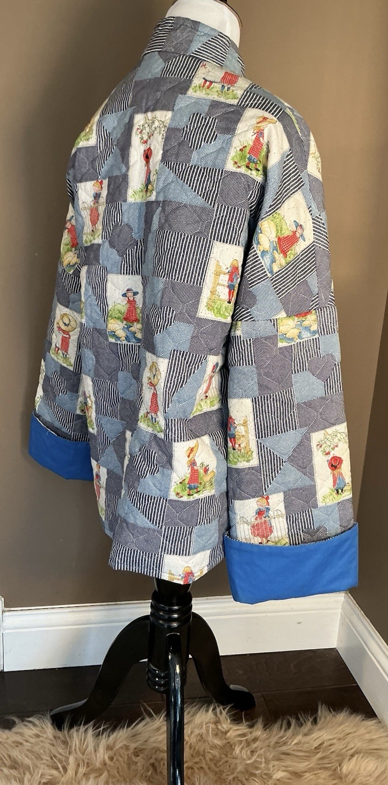 Quilted Patchwork Jacket Sun Bonnet Sue Handmade … - image 7