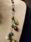 Fruit Salad Vegetable Necklace & Earrings Vintage Hand Painted Wood & Wire 30" — photo 8