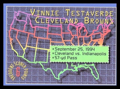 1994 Stadium Club #1 Vinny Testaverde Frequent Scorer Points Cleveland Browns