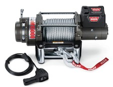 Warn 47801 12 Volt 15000 Lb Cap 90 Ft Wire Rope Roller Fairlead Wired Remote