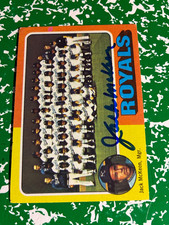 1975 Topps Jack McKeon Autographed Signed Baseball Card Royals #72