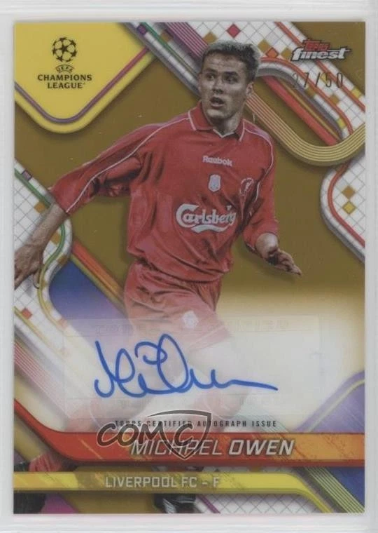Michael Owen Autographed Soccer Sports Trading Cards & Accessories