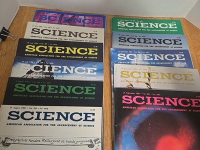 Science Magazine 1980 July- Sep Lot Of 11 American Association For The Adv