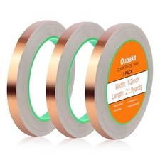3 Pack Copper Foil Tape 1/2inch X 66 FT Copper Tape for Stained Glass, 3PCS