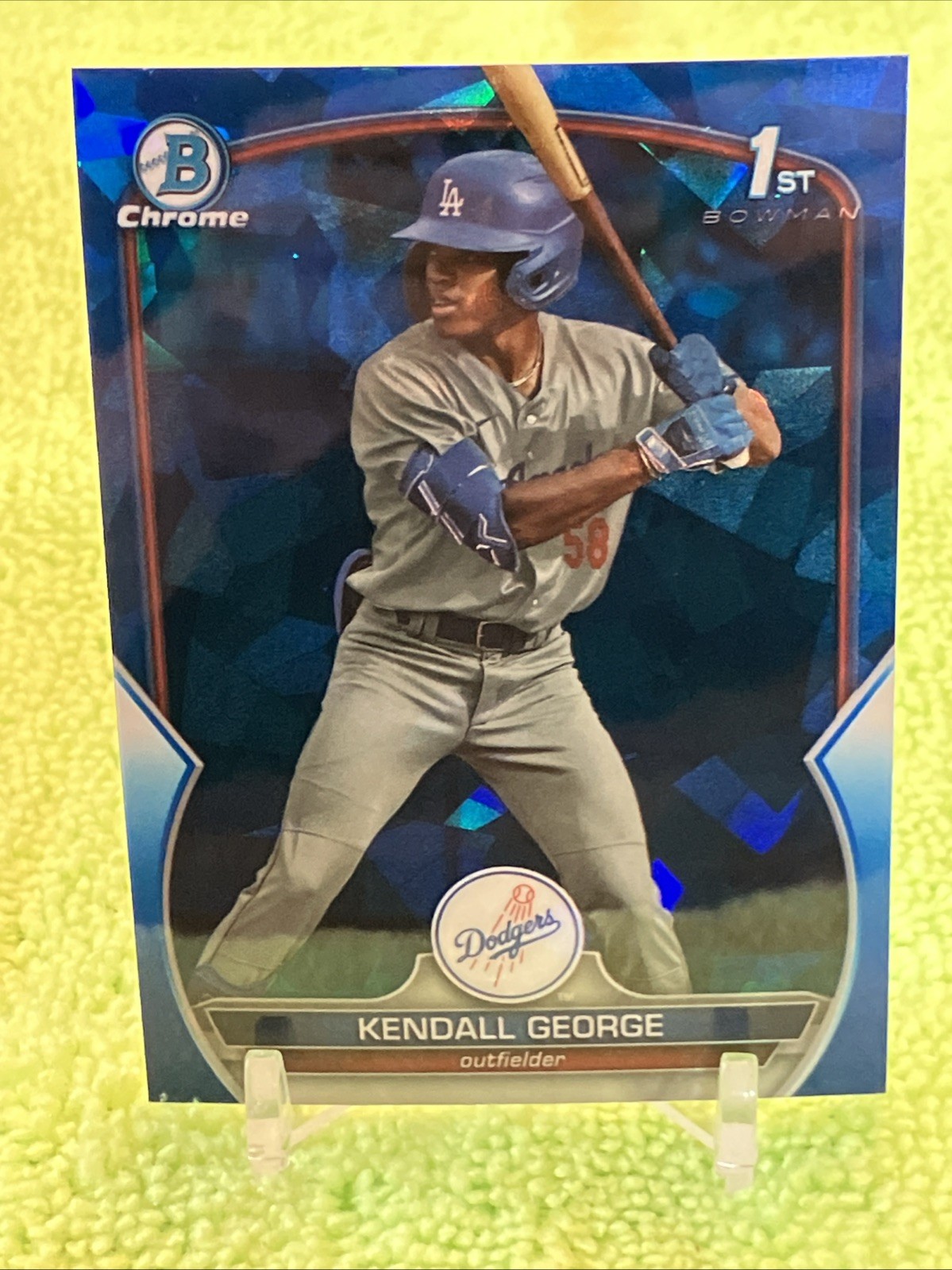 Kendall George 2023 Bowman Draft #BDC-190 1st SAPPHIRE REFRACTOR - Dodgers