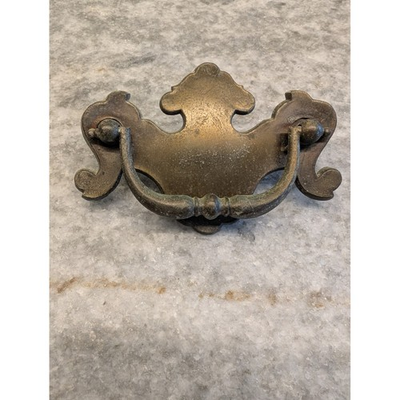 #ad 4in Brass Handle Bail Drawer Pull Ethan Allen VTG $13.49