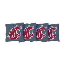 WSU Cougars Cornhole Bags Officially Licensed Durable Duck Cloth Grey 16oz