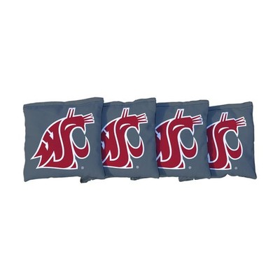 WSU Cougars Cornhole Bags Officially Licensed Durable Duck Cloth Grey 16oz