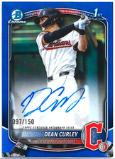2025 Bowman #/150 Draft Auto DEAN CURLEY Autograph Blue Refractor RC GUARDIANS!!
