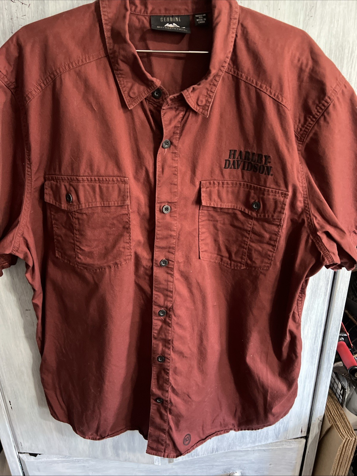 Harley Davidson collared button up motorcycle shi… - image 1