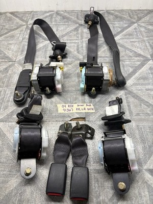  02-06 ACURA RSX TYPE S FRONT & REAR SEAT BELT SET + REAR BUCKLES BLACK OEM 04