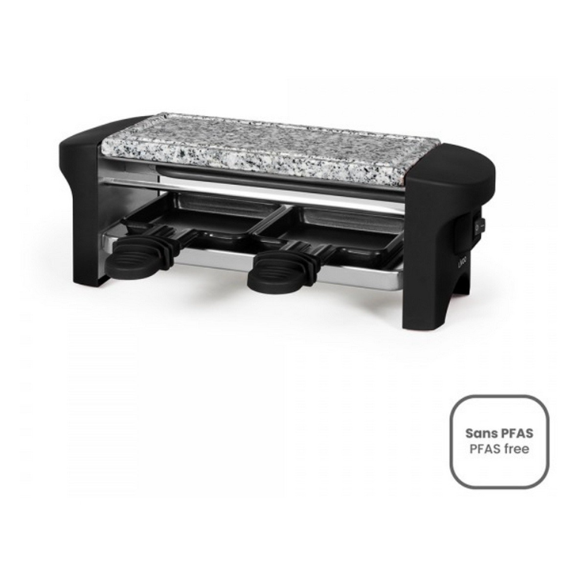 Raclette Livoo 2 personnes 350W DOC156N noir pour fromage fondu