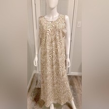 Banana republic women's dress with zebra pattern in vanilla color with brown