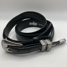 Vtg 1996 Western ENGRAVED Genuine Leather Ranger Belt Size 44 Belts.com Brand