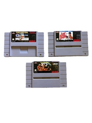 Tecmo Acclaim Jaleco SNES Game Lot Tecmo Super Bowl KO Boxing Bases Loaded NTSC
