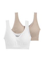 Jockey 2-Pack Seamfree Back Smoothing Bra White/Light