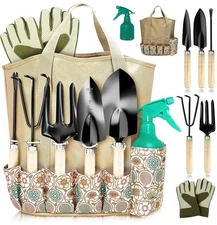 Gardening Tools for Women Stainless Steel Gardening Tools w/Gardening Gloves