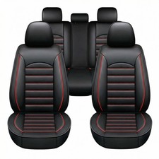 Full Set Car Seat Coverspu Leather Waterproof Sporty Easy Clean
