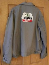 Vintage Pioneer Brand Seeds, Employee Advertising Work Jacket with Patches