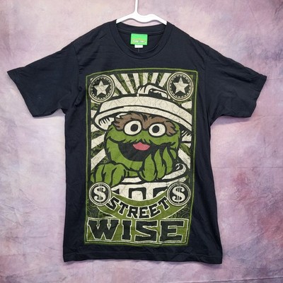 Trinity Sesame Street Workshop T-Shirt Oscar The Grouch Men's Medium M Black
