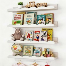 Best Fixwal Nursery Shelves, 16.5 Inch Floating Bookshelves for Wall Set of 4