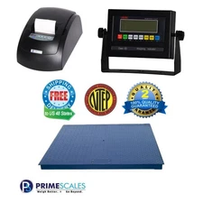 New 48" x 48" Floor Scale with Thermal Printer 10,000 lb x 1 lb 4x4 Pallet Scale