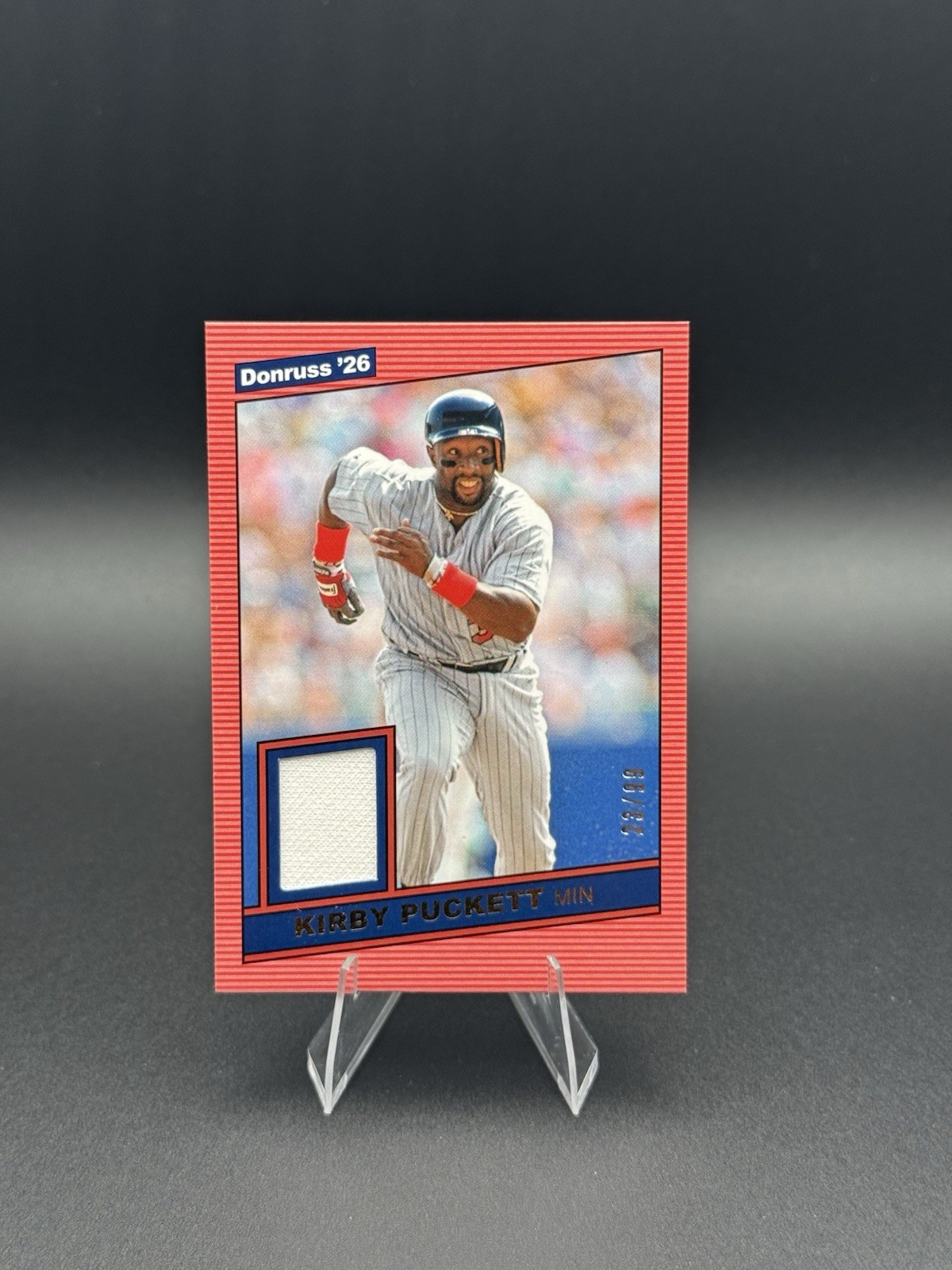 Kirby Puckett Retro 1986 Materials Red #/ 99 2026 Donruss Baseball