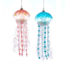Jellyfish Glow In The Dark Glass Ornaments
