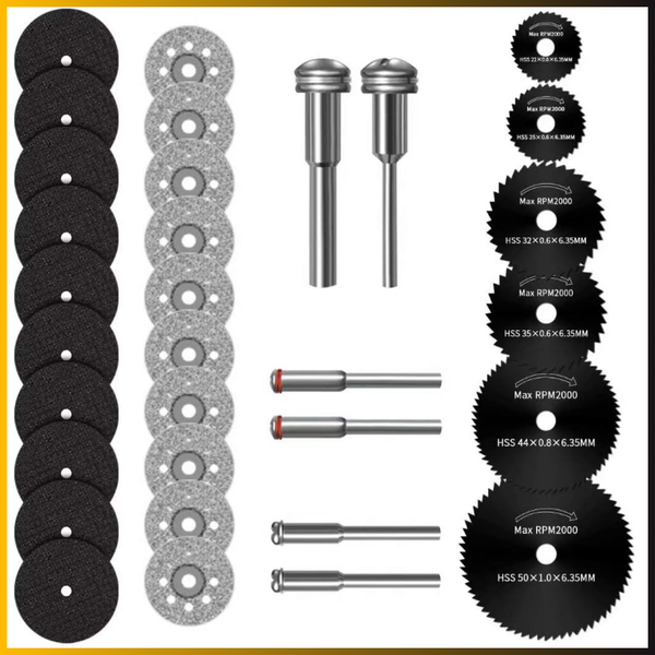 Fotybei Mini KreissäGeblatt Set , Hss-Trennscheiben FüR Dremel, 1/8-image
