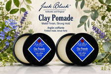 JACK BLACK CLAY POMADE MATTE FINISH STRONG HOLD 2.75 OZ x 2 NEW SEALED